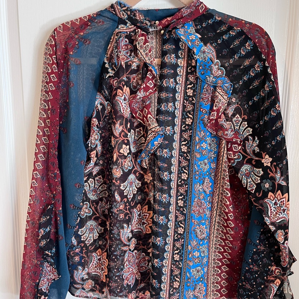 Zara Patchwork Blouse - image 1